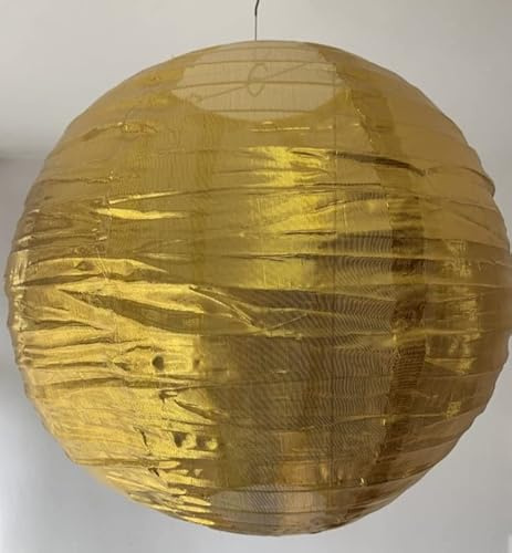 5 x Gold Lampions Nylon 25 cm