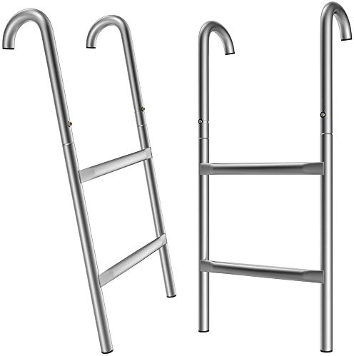 Deuba® Trampolinleiter 66 cm 2 Stufen UV-beständig flexibel montierbar Sicherheitsleiter Einstiegsleiter