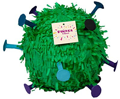 Trendario Pinata Virus - Kindergeburtstag zum Befüllen & Spielen | Piñata Virus ungefüllt, Einschulung & Kindergeburtstag, mit Aufhängung, Geschenkidee