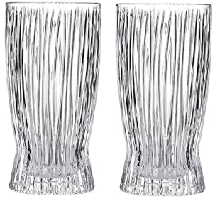 caihuashopping Wassergläser 2 stücke Retro Vertikale Streifen Kaffeetasse Kreative Whisky Gläser Home Saft Milch Eiscremetasse Bar Cocktail Weinglas Drinkware Trinkglas (Color : 380ml)