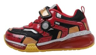 Geox J BAYONYC BOY, Scarpe da Ginnastica Bambini e ragazzi, Nero Rosso, 34 EU