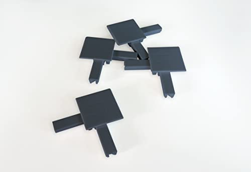 Market-Alley Insektenschutz Eckverbinderset Zubehör für Fliegengitter Spannrahmen Fenster und Türen (Anthrazit)