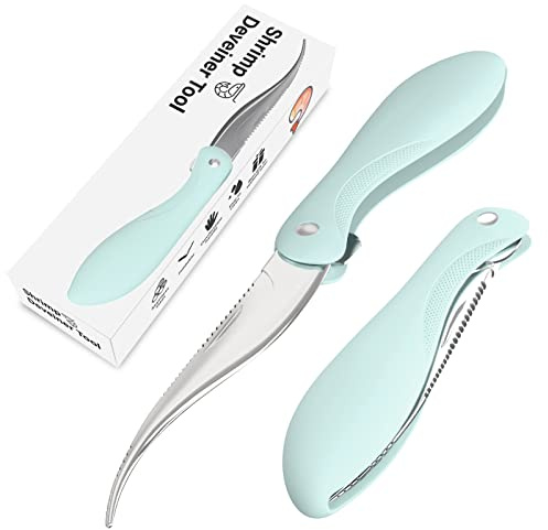 Luvan Shrimp Deveining Tool,Shrimp Deveiner with Sharp Stainless Steel Blade and Non-slip Handle,Shrimp Peeling Tool,Essential Tool for Home Kitchen (1 piece)