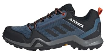 Adidas Uomo Terrex AX3 Gore-Tex Hiking Shoes, Wonder Steel/Core Black/Orange, 40 2/3 EU