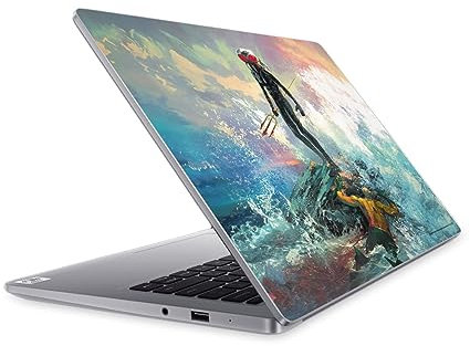Head Case Designs Offizielle Aquaman DC Comics Gemälde Schwarzer Manta Comicbuch Cover Vinyl Haut Aufkleber Abziehbild Abdeckung kompatibel mit Mi Notebook 14 (2020)