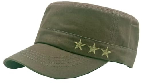 Army Cap Herren Vintage Style Military Flat Cap Baumwolle Baseball Kappe