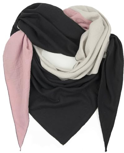 Glamexx24 Damenschal Damenhalstuch viele Farben Unisex Dreiecksform Herbstschal Sommerschal dünner Schal Weich viele Farbkombinationen Leichter Schal