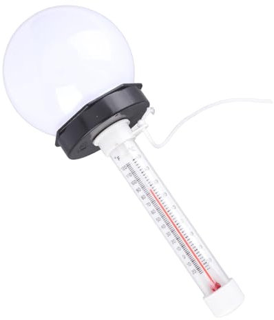 Thermoscope Schwimmendes Poollicht Farbaufladung Solarbetriebener Pooltemperaturmesser Schwimmendes Licht Poolzubehör und Geschenke für den Pool (buntes Licht)