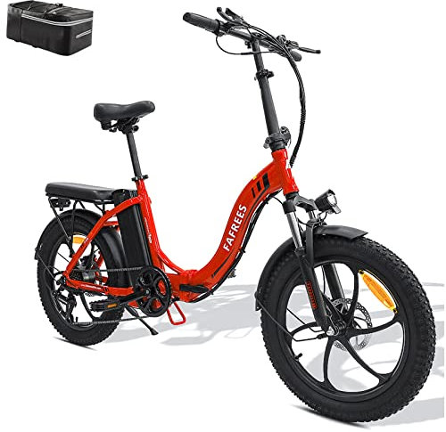 Fafrees Ufficiale F20 Lady E Bike Pieghevole 20 pollici Fatbike con batteria da 36 V 16 AH per pendolari, bicicletta elettrica pieghevole da 250 W, max. 25 km/h, mountain bike da uomo, Pedelec fino a