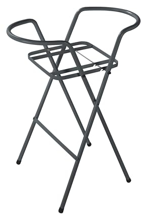 Rotho Babydesign TOP Badewannenständer für Babys,zusammenklappbar, leicht zu verstauen, ideal für Neugeborene, ab 0 Jahren bis max. 25 kg, grau