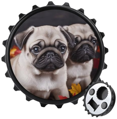 Mehrzweck-Flaschenöffner, Mops-Aufdruck, Kühlschrank-Magnet-Flaschenöffner, klassischer Flaschenöffner