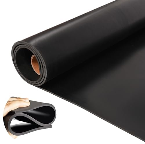 Gummimatte Meterware 100x300cm (3mm) Antirutschmatte aus Silikonkautschuk für Garage,Werkstatt & Industrie Garagenboden Schutz,Schutzmatte Gummistreifen für Keller Garage Werkstatt Industrie
