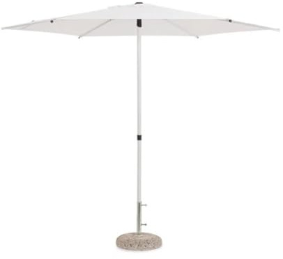 GLOUPIE Ombrellone Elix, Rotondo da 2.7 metri con Palo Centrale da 38 mm, Struttura in Metallo, Copertura da 160 Gr/M²