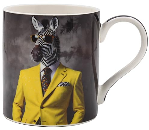 Lesser & Pavey Urban Art Tasse für heiße und kalte Getränke, feines Porzellan, langlebige Tee- und Kaffeetassen für Zuhause und Büro, bequeme und leicht zu haltende Kaffeetassen für Getränke und den