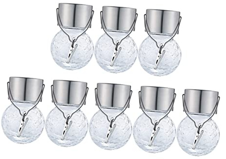 SWOOMEY 8piezas Lámparas Solares Colgantes De Craquelada De Vidrio Con Asa Iluminación Decorativa Resistente Al Para Jardín Patio Terraza y Fiestas Al Aire