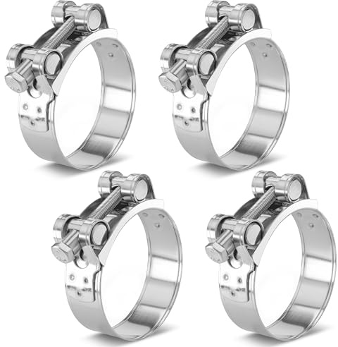 Poppstar Gelenkbolzenschelle Edelstahl 60-63mm (22mm Bandbreite, W4 Schlauchschelle), 4 Stück