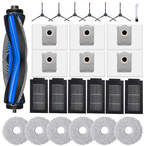 T50 PRO OMNI Gen2 Ricambio per Ecovacs Deebot 50 PRO OMNI Gen2/T50 OMNI/T50 PRO OMNI/T50 Omni Gen2 Set di Accessori, 1 Spazzola Principale, 6 Spazzole Laterali, 6 Tappetini, 6 Panni Mop