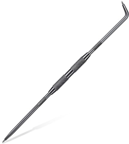 FdcLixuvol Double Pointed Scriber, Metal Scribe Tool Carbide Scribe Steel Point for Welding Marking Pen Glass Metal Sheet Ceramics (Black)