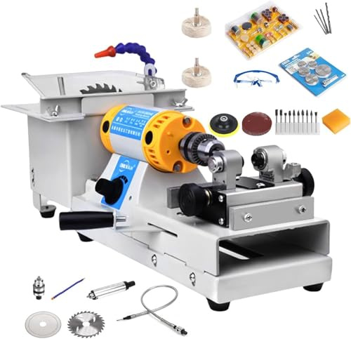 Mini Sierra de Corte de Roca, máquina pulidora de Piedras Preciosas para joyería, Equipo de Pulido de Joyas para esmerilar, pulir y perforar WoodworkingKit