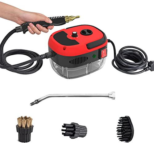 KLYDBMYT Nettoyeur Vapeur Portable 2500 W, Machine de Nettoyage à Vapeur Haute température et Pression avec têtes de Brosse pour la Cuisine, Les Meubles, Les Murs et Les Taches de Graisse.