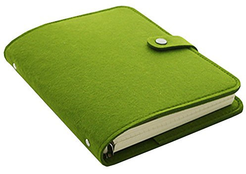 Cheerlife Tagebuch mit Filz DIN A5 A6 Notizbuch Stifthalter 160 Blätter / 320 Seiten nachfüllbar Reisetagebuch Schreiben Zeichnen als Geschenk (Grün, A5)