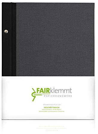 Geschäftsbuch Napura Canvas, A4, schwarz - Schwarz
