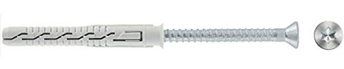 Fijación del marco de pared con tacos de nailon, 10 x 300 tornillos de cabeza avellanada huella TX Pack de 25