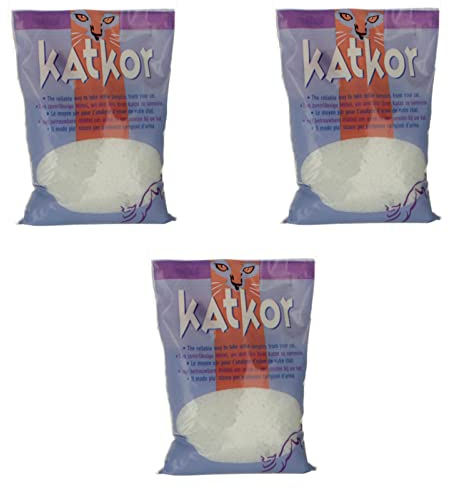 Katkor litière de Perles | Paquet de 3 | 3 x 200 g | Litière pour Chat pour prélèvement d'urine | pour Analyser l'urine de Votre Chat | avec Pipette et Tube de récupération
