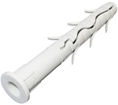 AERZETIX - C57414 - Lot de 20 Chevilles universelles à ailettes à Frapper Ø12x100 mm à collerette - en Plastique/Nylon - maçonnerie Fixation en béton Brique Pierre parpaing