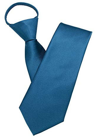 JEMYGINS Herren-Krawatte mit Reißverschluss – ein eleganter Look in wenigen Sekunden, Stahlblau