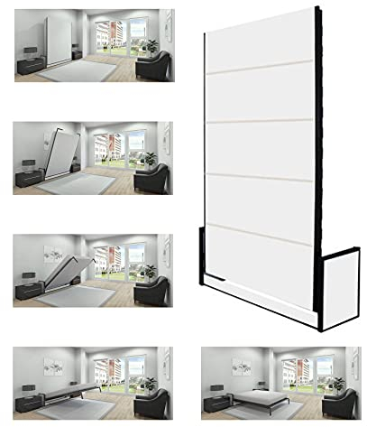 Wallbedking Vertikal Einzelbett Studio Wandbett 120x200cm - Platzsparendes Klappbett & Schrankbett, Gästebett Faltbar für Schlafzimmer, Ferienwohnung oder Gästezimmer
