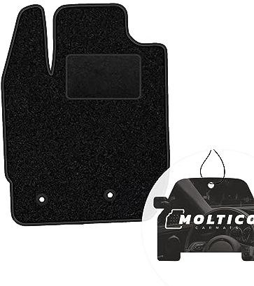 moto-MOLTICO Fahrer Fußmatte Auto Velours Fahrerseite Autoteppiche Schwarz Fahrermatte 1-teilig passend für Dacia Duster II ab 2018