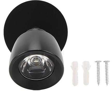 Lampe de Lecture LED Haute Luminosité, Lumière Blanche Chaude, DC12V à 24V, Lampe de Chevet pour Camping-car, Camions, Camping-cars, Remorques, Navires, Yachts(Noir)