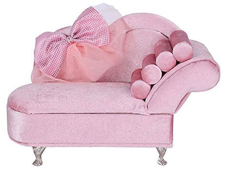 PLJKIHED Schmuckkästchen, Prinzessinnen-Sofa, Samt-Schmucktruhe mit Spiegel, tragbare Aufbewahrungsbox für Schmuck, Schmuckschatulle für Damen Stabilize