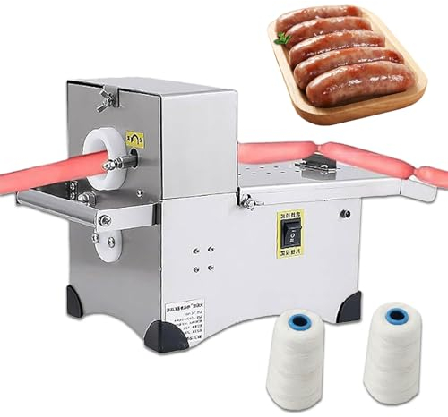 Eastnmythet Annodatrice elettrica per Salsicce Legatrice per Salsicce da 0-42 mm, Reggiatrice Automatica Commerciale per Salsicce con Interruttore a Pedale,110V