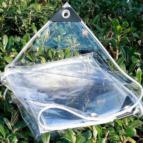 ZHUOZ1T Abdeckplane Wasserdichte mit Ösen,Transparente Plane Regenschutz Wetterfeste,Pflanzenisolierung,Möbel staubdicht,für Gartenmöbel Pflanzen Gewächshaus Pet Hutch Dach (300cm x 180cm)