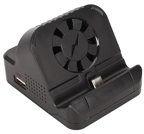 Docking Station per con Ventola di Raffreddamento, Caricatore Adattatore TV USB 3.0, HDMI, Tipo C per Dock di Ricarica OLED, Design Portatile Leggero