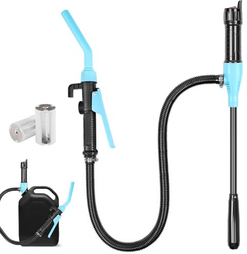 Benzinpumpe Elektrisch für Kanister, Dieselpumpe Kanisterpumpe mit Schlauch, Batteriebetriebene Tragbare Flüssigkeitstransferpumpe, Pumpt bis zu 9L(2,4GPM) pro Min, für Benzin Diesel Wasser Kraftstoff