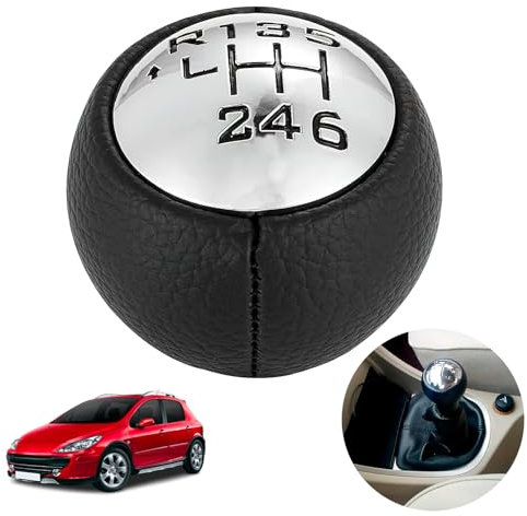 MxyVrix Pomello del cambio a 6 marce originale e universale per Peugeot 307, 308, 3008, 407, 5008, 807, guidata con comfort