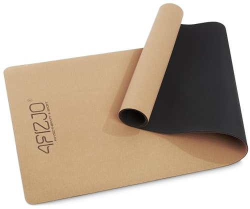 4FIZJO Fitnessmatte mit Tragegurt, Abmessungen 183x61 cm, Naturkautschuk PU, Rutschfest, Komfort, In & Outdor, Pilatesmatte, Yoga Matte, Sportmatte, Gymnastikmatte, Trainingsmatte