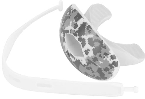 Phefop Mundstück Mundschutz mit Riemen, Zahnschutz, Zahnschutz, Rugbyspieler, Football, Spieler, Sport, Herren, Damen, Hohe Festigkeit, Leicht, Kompakt, Sicher (Mosaik)