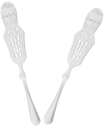 PRETYZOOM 2piezas Cuchara De Absenta De Acero Inoxidable Gotero De Absenta Doméstico Para Uso Bar Utensilios Para Servir Ensaladas Casa