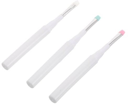 Beaupretty 3pcs Silicone Eyebrow Brush Cap Angled Eyeshadow Makeup Brush for Eyebrows Gel Reusable and Easy to Clean