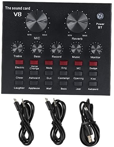 CIMAXIC Computer-soundkarte Für Livestreaming Handy-soundkarte Mit Soundmixer-Board Live- Für Musik-Mixer-Board Soundeffekt-Board Für Podcast-Soundboard Aufnahme-