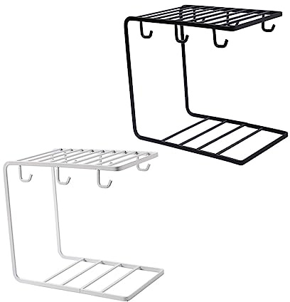 Cabilock Porte-gobelet En Fer Forgé Pour Tasses Et Assiettes, Support De Rangement Mural Polyvalent, Finition Polie Et Vernie, Cuisine Et Restaurant, Support Pratique Pour Maison