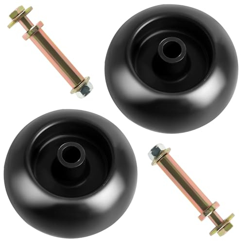 2 Pack 103-3168 Anti Scalp Lawn Mower Deck wheel and bolt kits replaced for Exmark Toro 103-7263 103-4051, Bad Boy 022-5234-98 022-1000-00,Kubota K5351-42110 K5371-42110,More 5/8 Bore size Wheel.