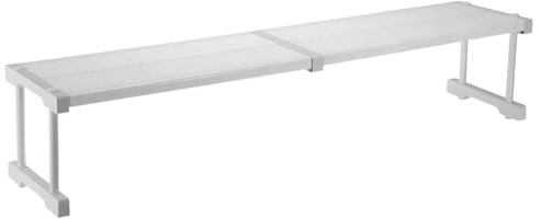 HARFINGTON Expandable Cabinet Tension Shelf 34.25 to 42.52 Adjustable Cabinet Organizer 22 x 9.45 Flower Pattern Table Storage Rack for Wardrobe Cupboard Kitchen Bedroom