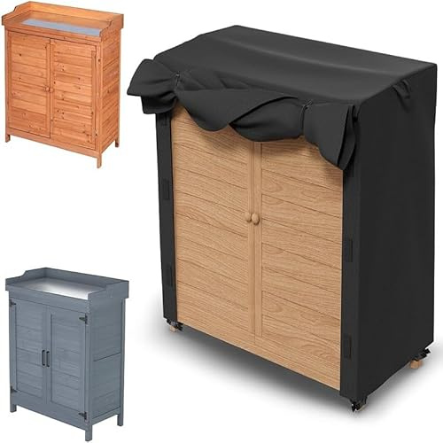 SYH&AQYE Outdoor Kitchen Cabinet Cover, Prep Table Covers, Waterproof Covers, Heavy Duty Weatherproof Cover for Potting Bench Table and Outdoor Workstation