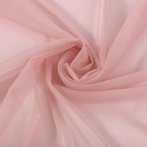 Cretvestsar Premium Polyester Tulle Fabric, 2M x 1.6M Pink Sheer Mesh Netting for DIY Sewing Crafts Wedding Decor, Lightweight Decorative Material for Veils Costumes Party Backdrops (Pink)