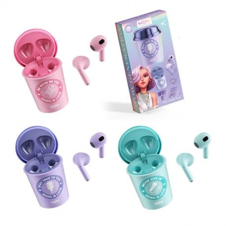 Kids Euroswan Auriculares INALAMBRICOS EN Forma DE Vaso Wow Generation